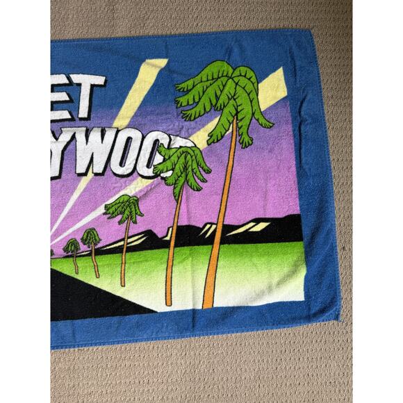 Vintage 90s Planet Hollywood Beach Towel‎ Pool Towel - Picture 4 of 5